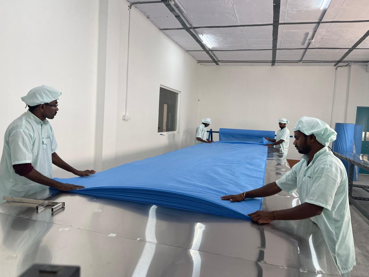 Surgical Drapes - SMS fabric handling for drape manufacturing at Bioanthem